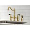 Kingston Brass KS1277PKLBS Duchess Bridge Kitchen Faucet W/Brass Sprayer, Brass KS1277PKLBS - alternate 3